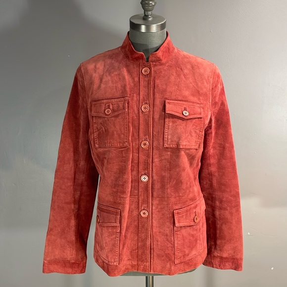 Classic Nygard suede leather jacket size medium lovely earthy rose shade - Picture 1 of 17